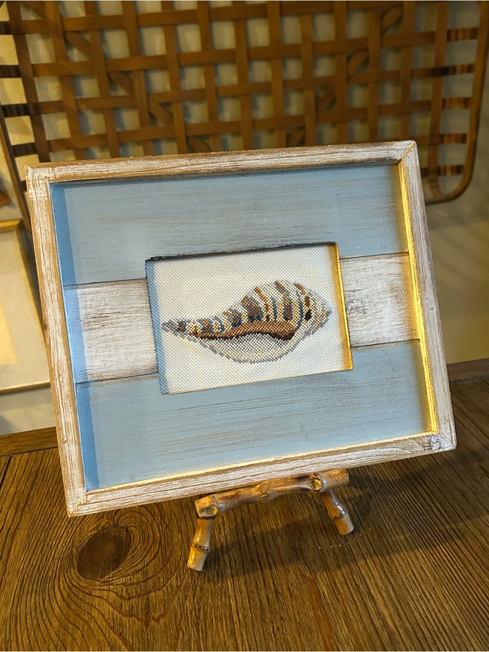 Coastal Blue Shell Accent Frame - Unbranded
